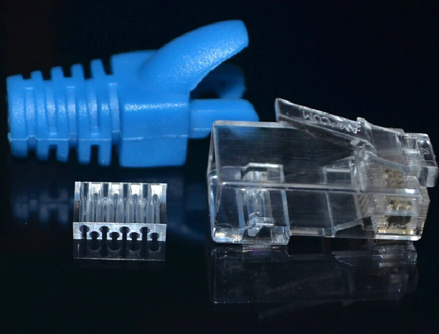 RJ45 разъем Cat6 ethernet кабель Разъем UTP 8P8C сеть модульная с проводом загрузки