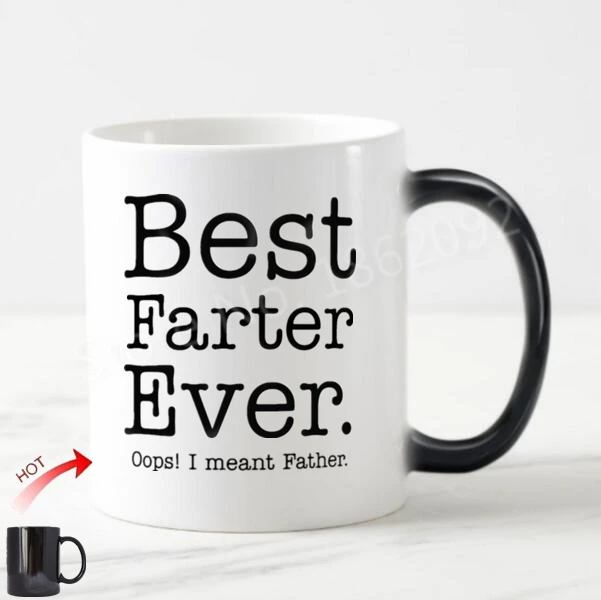 Забавный родитель лучшая волшебная кружка Farter Ever новинка папа изменение цвета