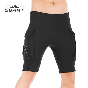 

SBART Wetsuits Shorts with Pocket 3MM Diving Pants for Men Neoprene Swimming Snorkeling Scuba Diving Surfing Kayaking Pants