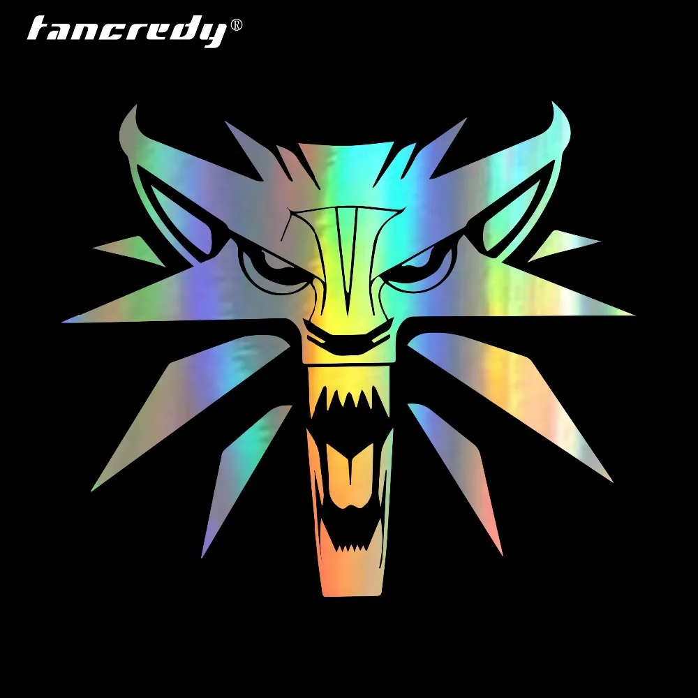 Tancredy 14.3*12.3CM Creative Car Styling Vinyl Decals The Witcher Wolf