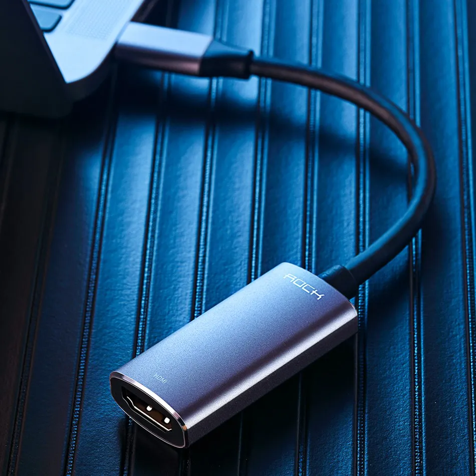 ROCK USB C HDMI кабель type C к HDMI адаптер для MacBook samsung Galaxy S10/S9 huawei mate 20 P20 Pro USB-C к HDMI адаптер