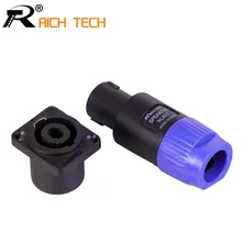 2 шт. 4Pin Профессиональный Динамик con соединители проводов 4-полюсный разъем+ con 4 Pin гнездовой разъем панель для мужчин и женщин