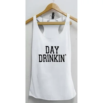 

Tank Tops Vest Undershirt Singlet Day Drinking Funny Slogan Women Fashion Grunge Tumblr Party Minimalism Sarcasm Wine Lover