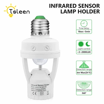 

360 Degrees PIR Motion Sensor E27 LED Motion Infrared Human light High Sensitivity Control Switch Holder Bulb Holder Lamp Base