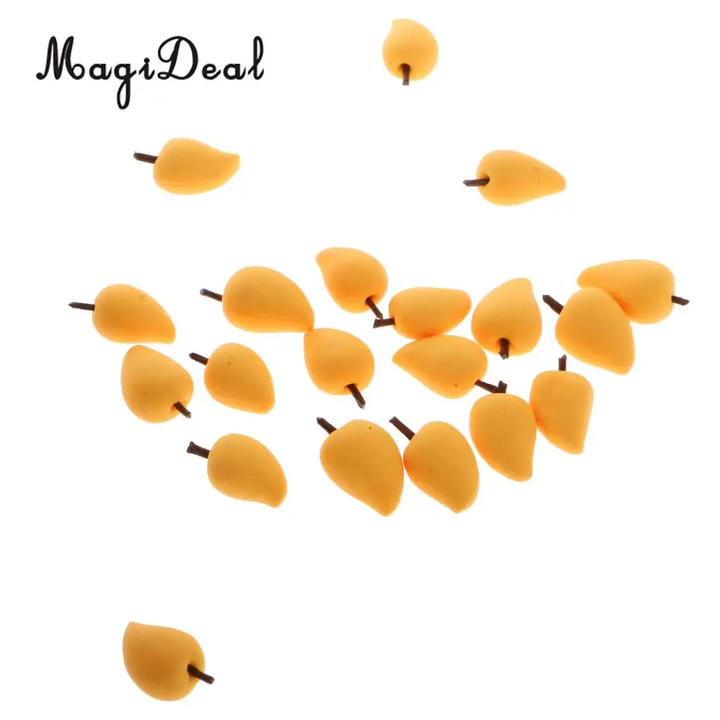 10 Pieces 1:12 Scale Dollhouse Fruit Food Miniature Mini Lemon Apples Cherry for Restaurant Kitchen Decor Pretend Play Toys