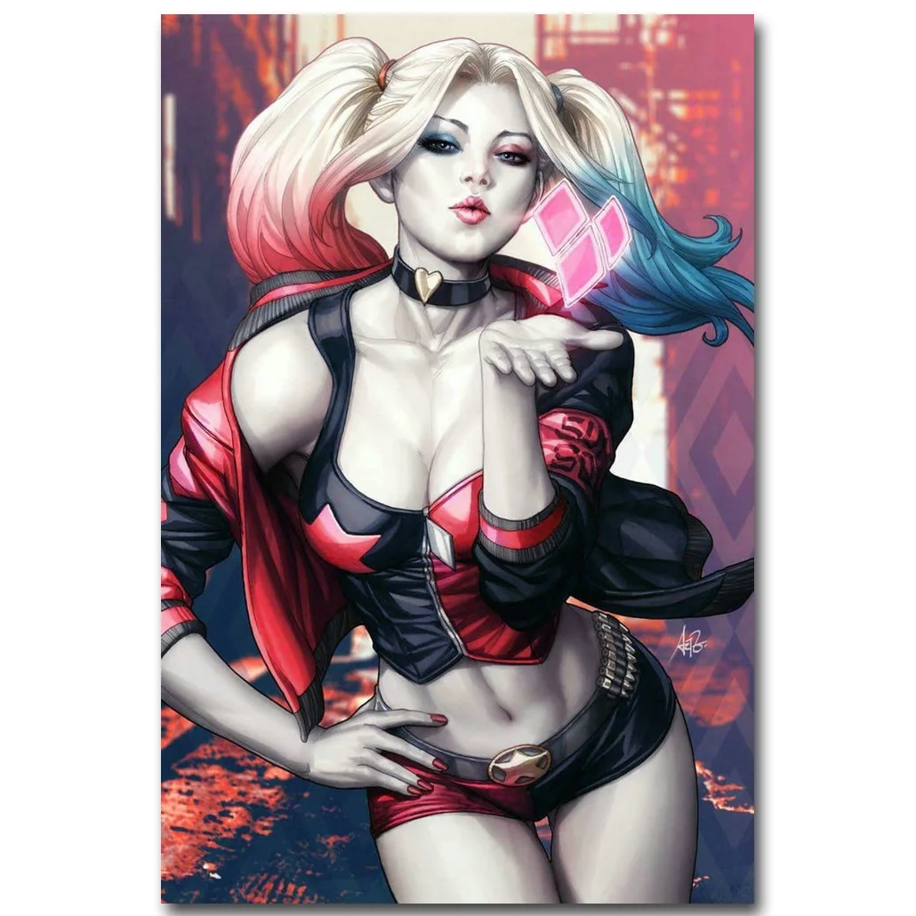 Harley Quinn Silk Fabric Poster  Comicstoy