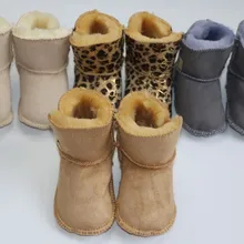 Очень толстые детские зимние ботинки для первых шагов, зимняя обувь для малышей с искусственным мехом, ботиночки для маленьких мальчиков и девочек