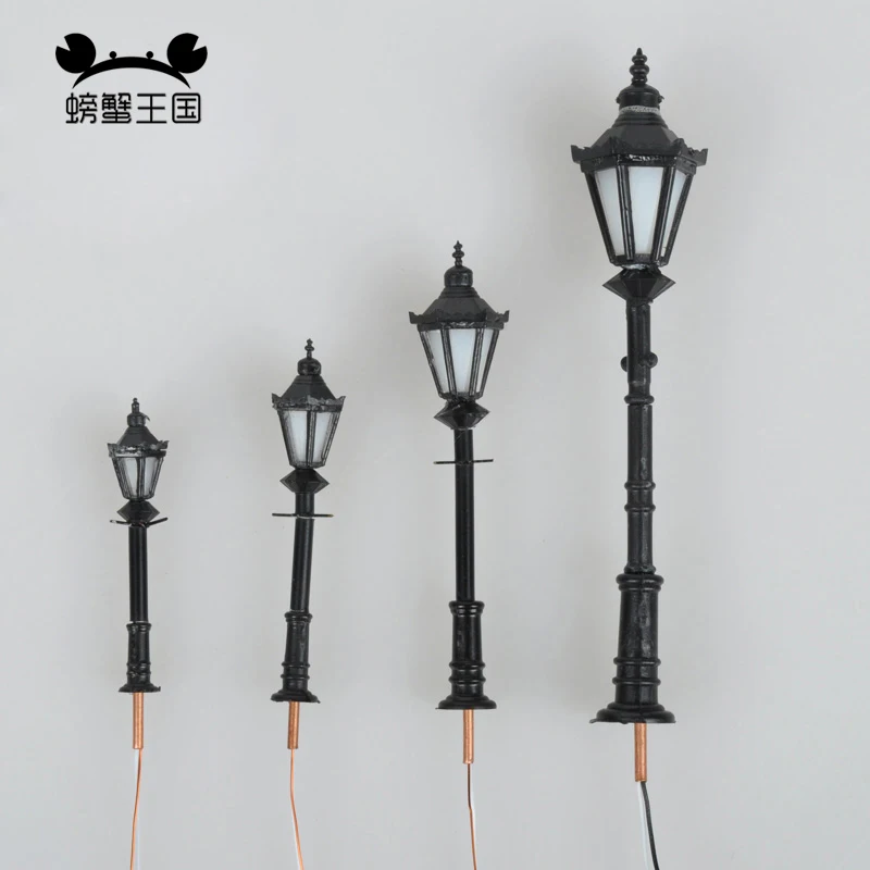 20pcs Model Railway Lamppost Lamps Mixed Colour Lawn Lights HO Scale 6V 