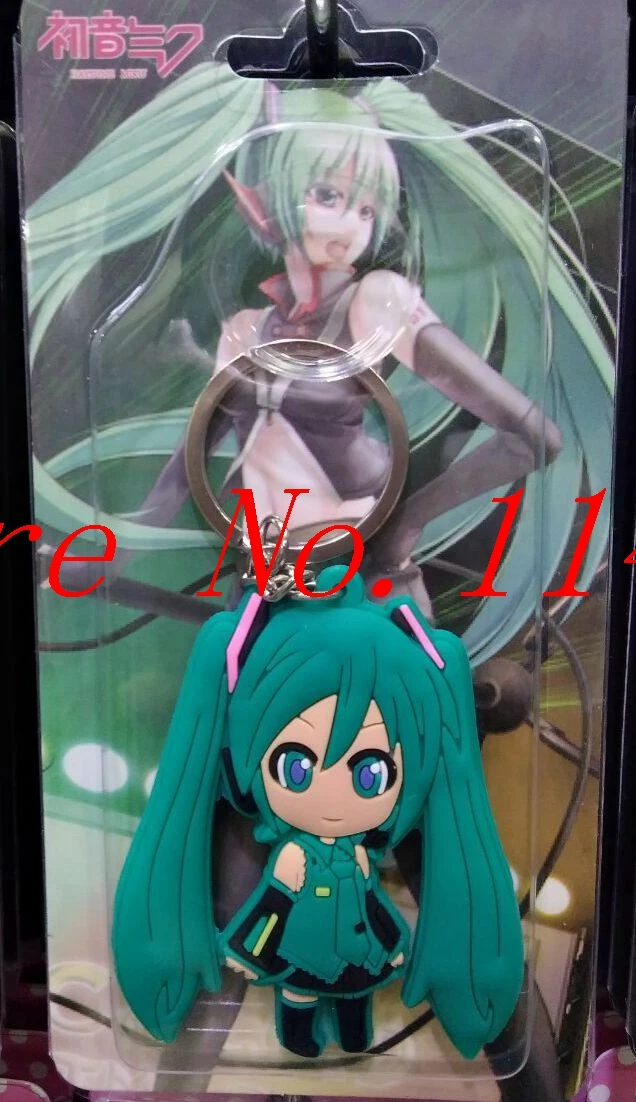 20 шт. мультфильм японское аниме Hatsune ПХВ Мику брелок Сделай Сам сумка Подвеска 6-8 см