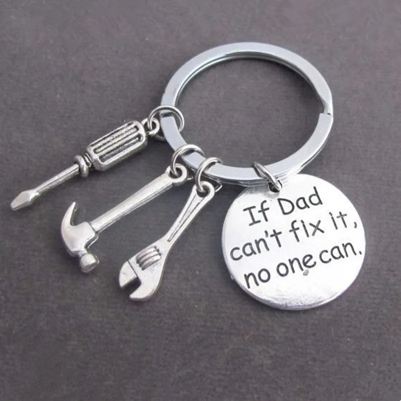 ''If Dad Can't Fix It No One Can'' Hand Tools Keychain Daddy Keyring Birthday Gift For Dad Father's Day Father Key Chains