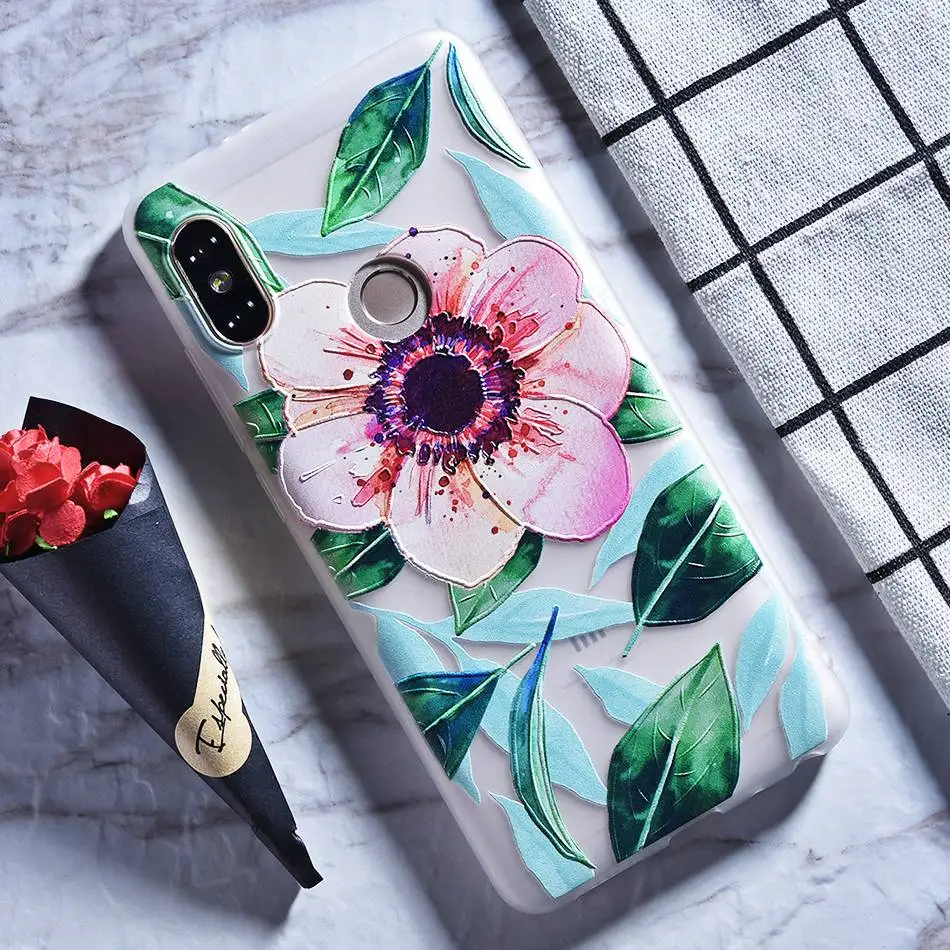3D Relief Flower Case For Xiaomi Pocophone F1 Case For Xiaomi Redmi Note 5 5 Pro 5 Plus 5A 4A 5 4X Note 4 4X Silicone Case Coque (14)