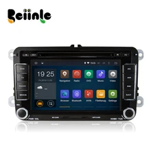 Beiinle Android 4.4.4 GPS Navigator 1024*600 DVD Radio QUAD CORE 16G 2 Din Car for VW B6 B7 CC Jetta Polo Golf Caddy