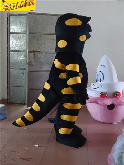

Fast custom black dinosaur cartoon Mascot costumes Adult size Costume by express free shipping