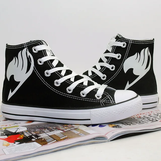 Fairy Tail Luminous Hand Painted Canvas Shoes