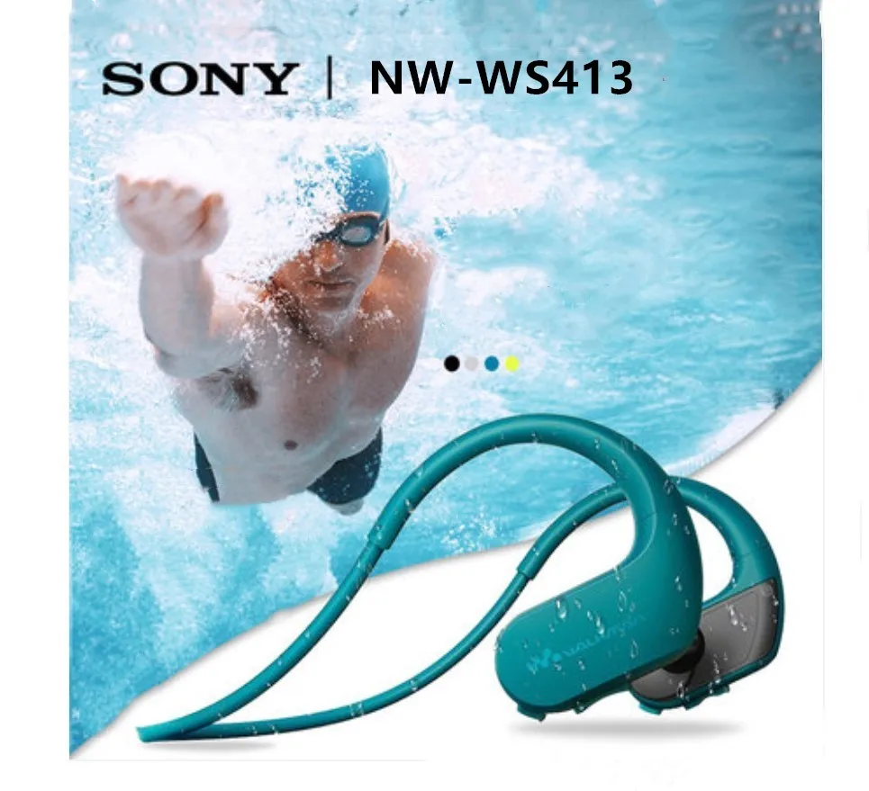 Sony NW-WS413 водонепроницаемый плавательный Бег mp3 музыкальный плеер гарнитура интегрированные аксессуары Водонепроницаемый sony WS413 Walkman