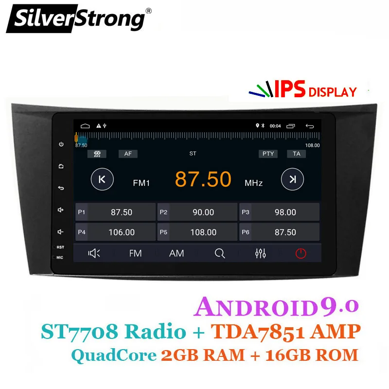 SilverStrong ips Android9.0 8 дюймов четырехъядерный Автомобильный gps для Mercedes Benz e-класс W211 E200 E220 E300 E350 E240 E260 E280 CLS