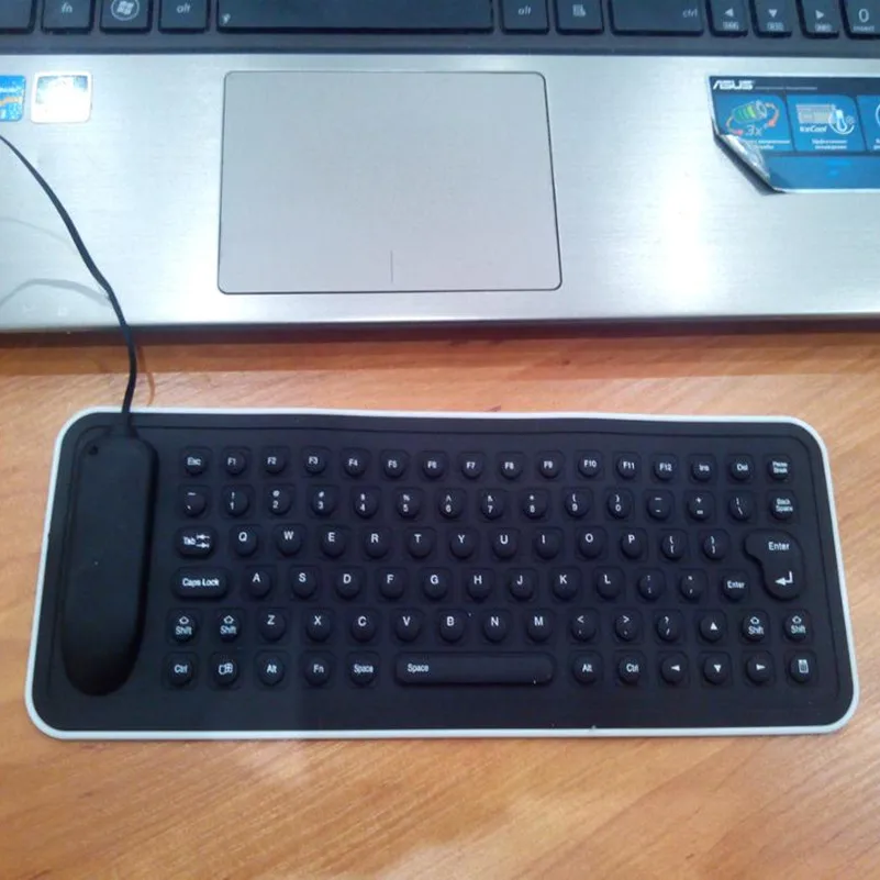 2017 Slim Mini Portable Flexible Soft Silicone USB Gaming Keyboard