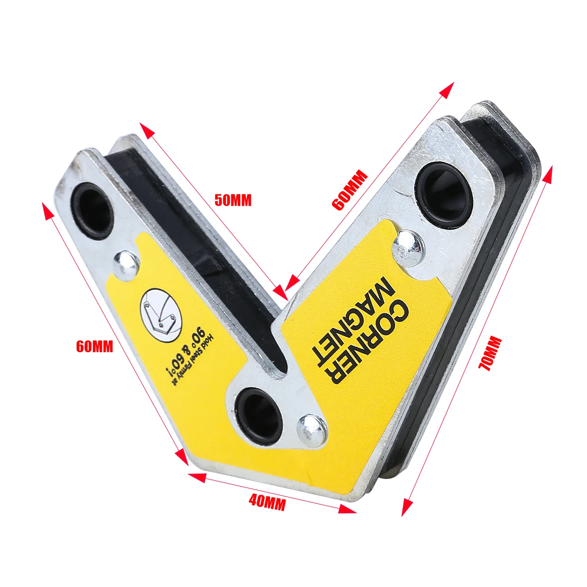 

1Pcs 60/90 Degree Welding Magnet Welding Corner Magnetic Clamp Magnetic Holder For Electric Welding Iron Suction Holding Tools