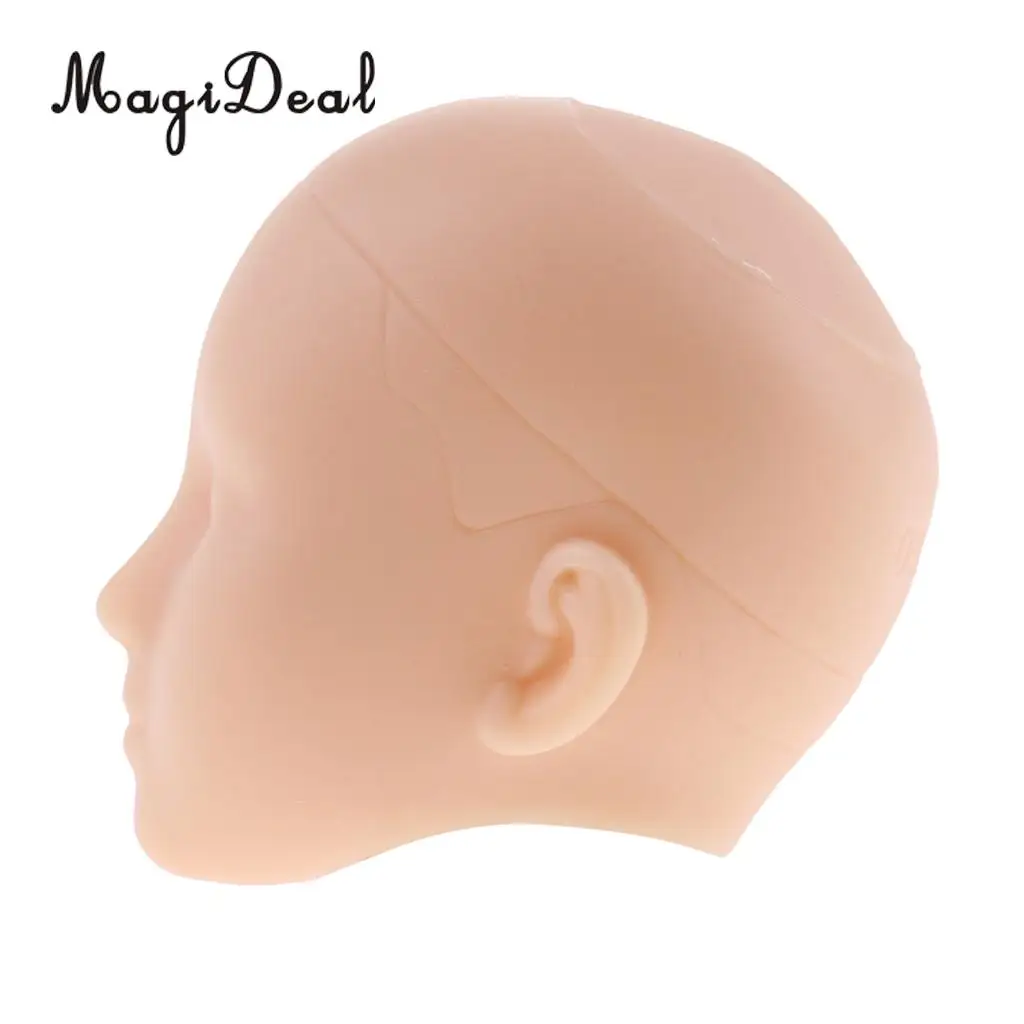 MagiDeal 1:6 Scale Vinyl Action Figure Doll Head Reference Sculpting Makeup Practice for Dolls Model Children Toy General Skin