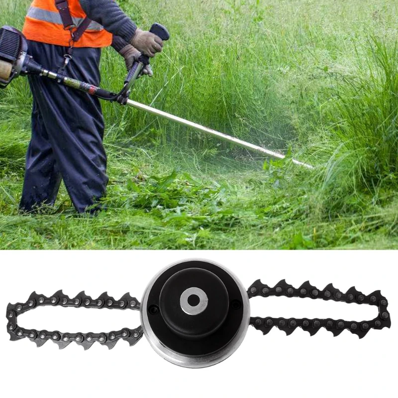 65Mn Trimmer Head Coil Chain Cutter Garden Grass Trimmers Tool Fit Lawn Mower