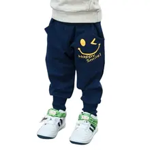 Детские теплые штаны на осень и зиму для мальчиков и девочек повседневные свободные леггинсы с буквенным принтом эластичные брюки