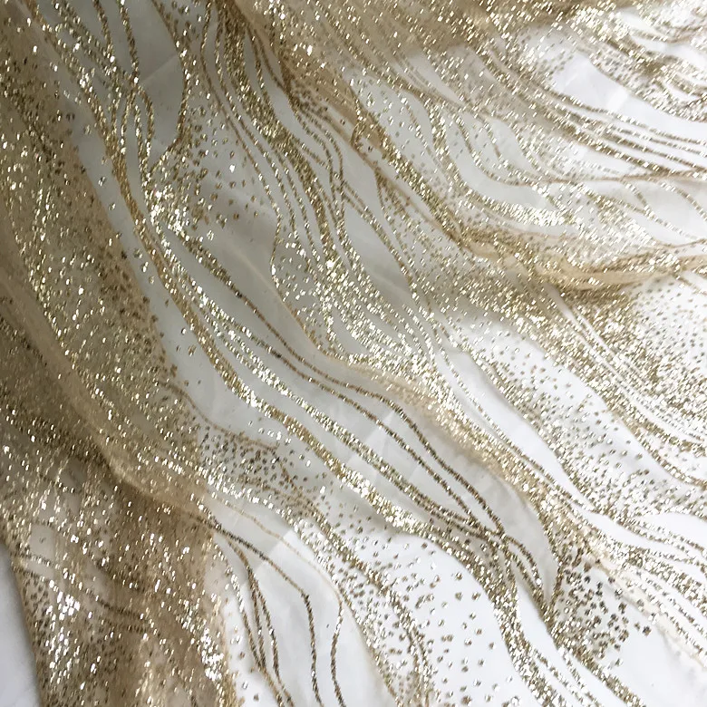 Горячая бурение золото серебро белый блестки бронзовая Сетка кружево ткань DIY сшить одежду свадебное вечернее платье шторы аксессуары