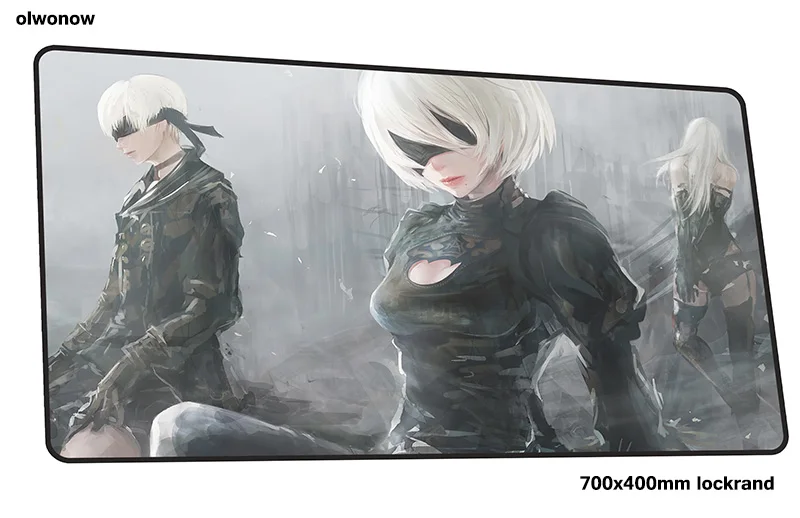 Nier automata коврик для мыши геймер высокого класса 700x400x2 мм notbook коврик для мыши игровой коврик для мыши с закрытыми краями коврик для мыши ПК Настольный коврик