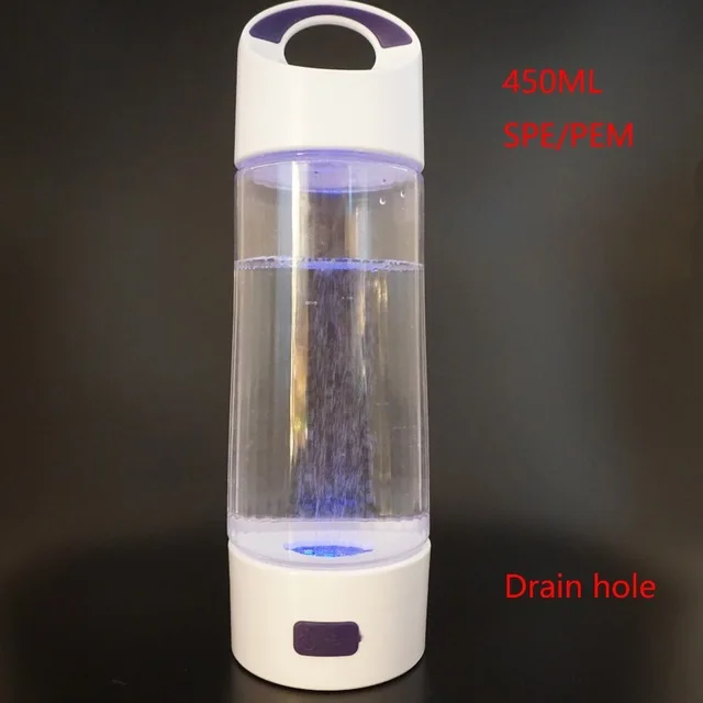 

SPE Hydrogen Rich Generator Water Ionizer Bottle Seperate H2 and O2 High Pure hydrogen Bottle with Drain Hole