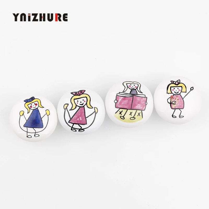 الساخن أعلى لطيف الطفل الشمال السيراميك واحدة جولة المقابض خزانة المطبخ حديقة الباب مقبض خزانة عصرية مقبض مع المسمار 1 قطعة