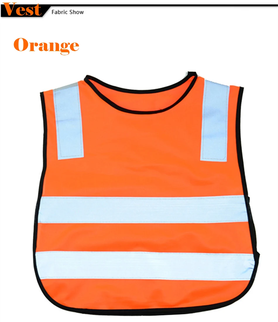 Флюоресцентный оранжевый детский светоотражающий жилет с высокой видимостью для детей, для детей, для езды на велосипеде в школу