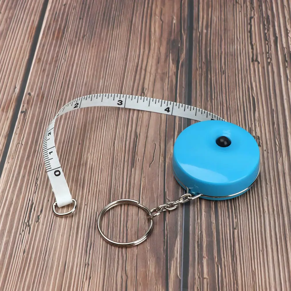 1 шт. милый конфетный цветной брелок рулетка 1,5 метров тонкое количество портативный размер одежды маленькая рулетка