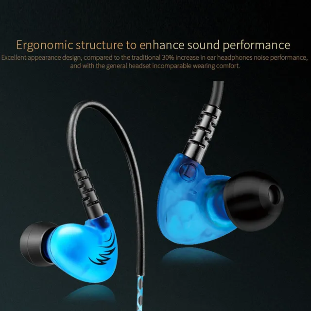 HL New 3.5MM HIFI Headphone QKZ S6 In Ear Earphone Stereo Race Sport
