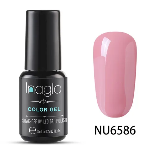 Inagla горячая Распродажа, серия телесного цвета, 32 цвета, 8 мл, Гель-лак для ногтей, УФ светодиодный Гель-лак для наращивания ногтей - Цвет: 6586