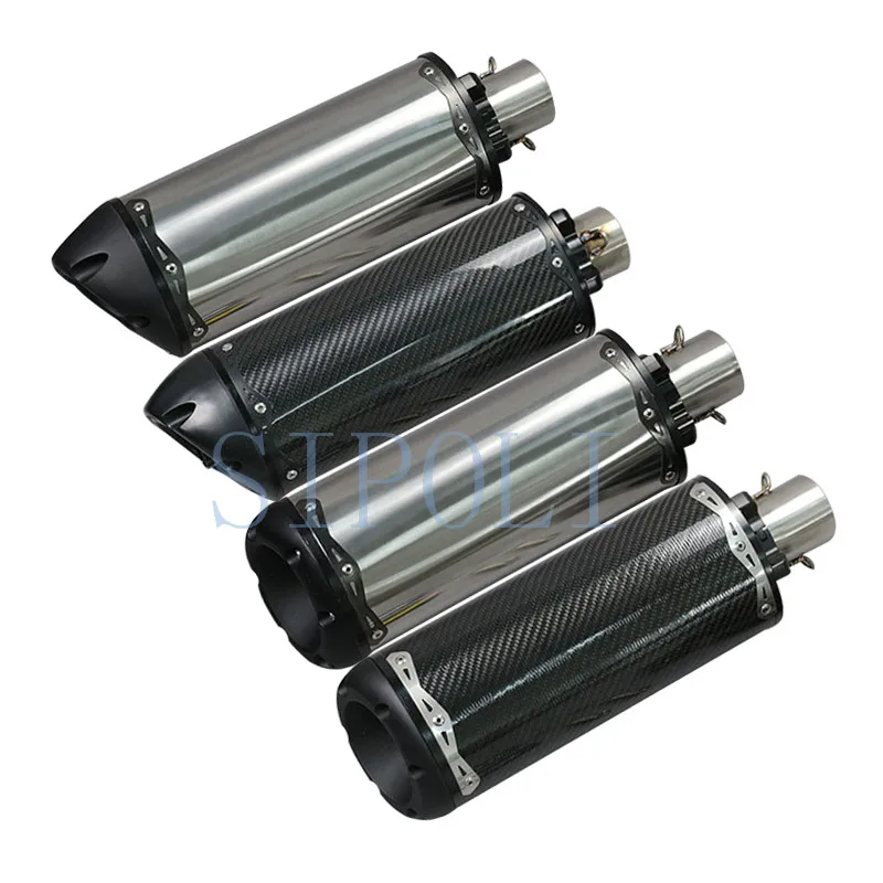 

Universal 38-51mm Motorcycle Exhaust Muffler Pipe USA Brothers Exhaus Carbon Fiber Motorcycle Exhaust Pipe BR001