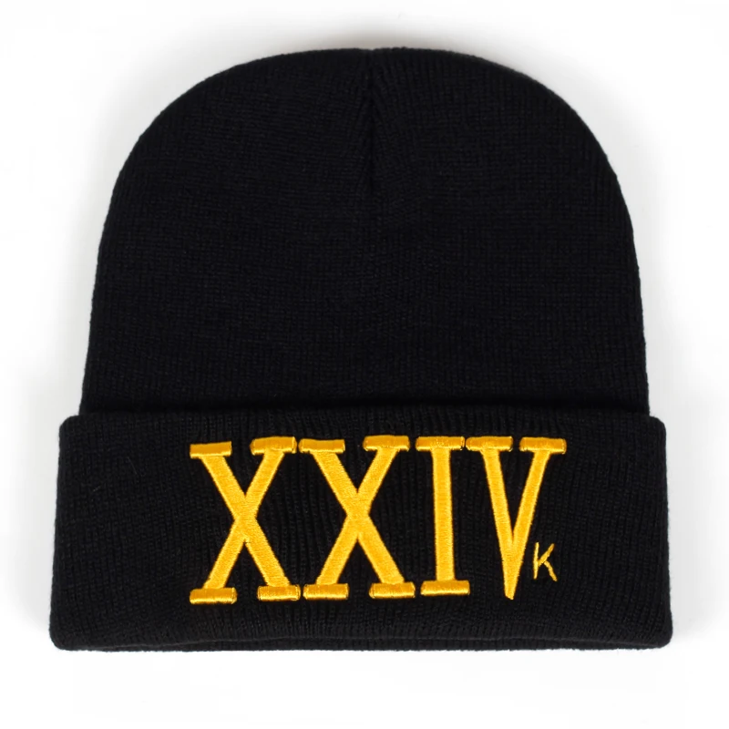 Новая 24 k Волшебная горрас вязаная шапка Бруно Марс Beanie вышивка XXIV лыжные теплые зимние шапки унисекс и шапочки для мужчин и женщин