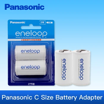 

Panasonic Eneloop Battery Converter Tube Adapter AA Batteries Change to Size C Batteries BQ-BS2E/2BC