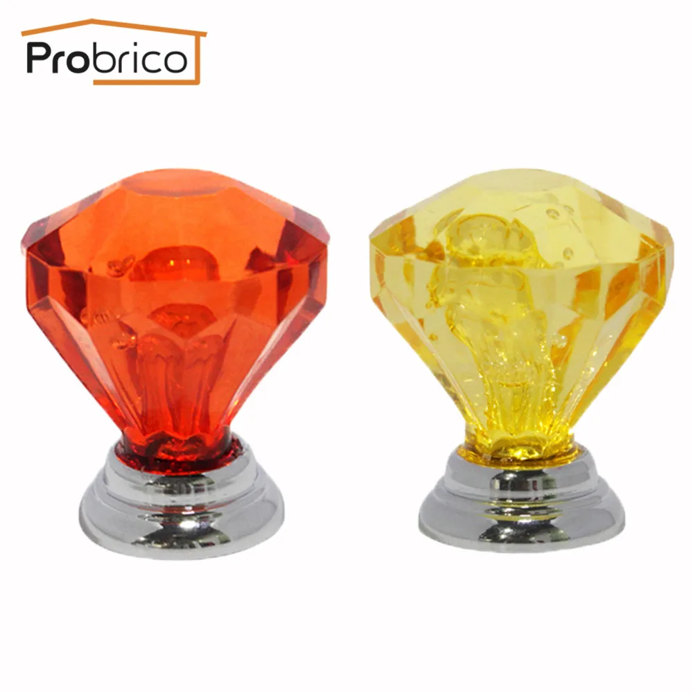 Probrico Acrylic Crystal S Furniture And Handles Kitchen Probrico Acrylic Crystal S Furniture And Handles Kitchen Door Drawer Pulls 5 Packs Hardware Yellow Wine