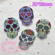Модный акриловый дизайн резки череп детский персонаж, Принцесса 50 шт./лот 21*29 мм микс 4 цвета