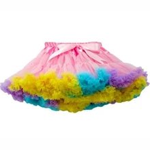 Мини-юбка для девочек юбка Petti вечерние танец пачка От 0 до 10 лет