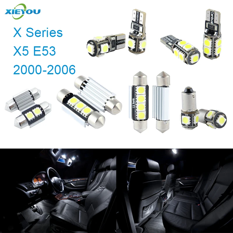 Семейпосылка осветительных приборов 19 шт. для BMW X5 E53(2000 2006)|interior light|led light interiorled