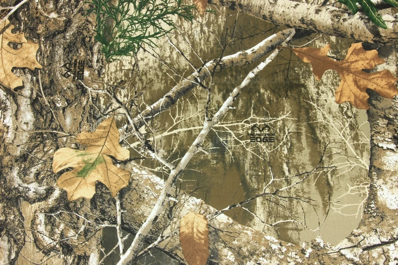 Полметра утолщаются хлопок саржевого дерева листья камуфляж печати ткань, ручной работы DIY мешок диван ткань для подушек A889