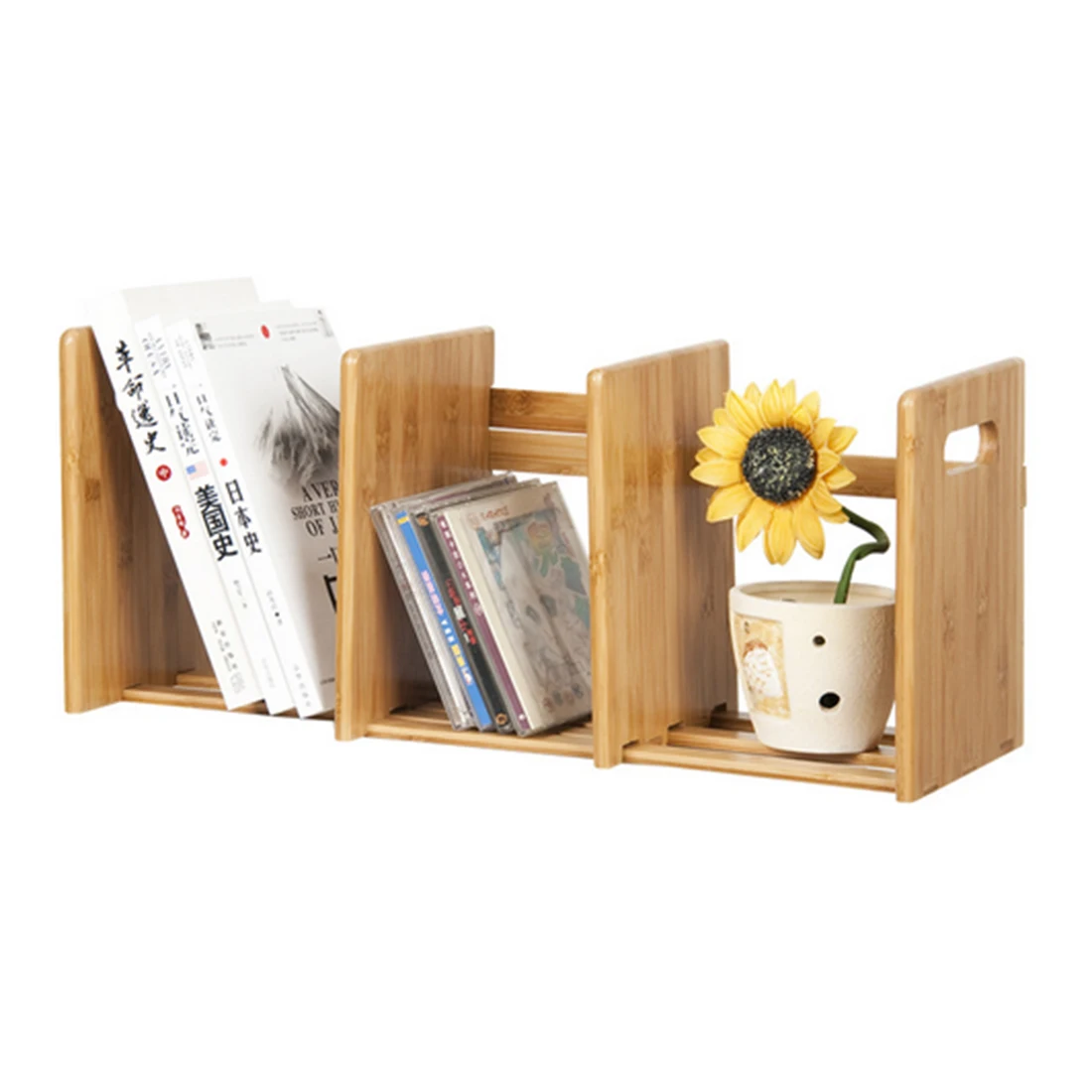 HIPSTEEN Storage Holder Creative Plates Stretchable Table Top Bookshelf