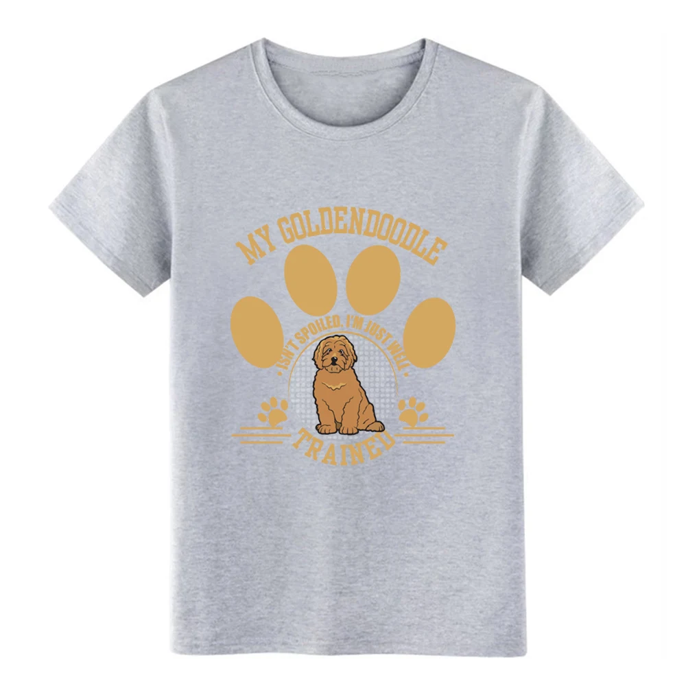 Мой Goldendoodle балованная просто хорошо поезд футболка дизайн 100% хлопок Евро размер
