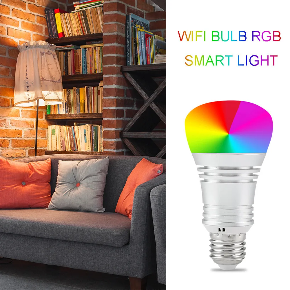 Wi-Fi лампа RGB умный свет 15 Вт пульт дистанционного управления Управление мобильным телефоном умная лампа RGB умный свет 15 Вт пульт
