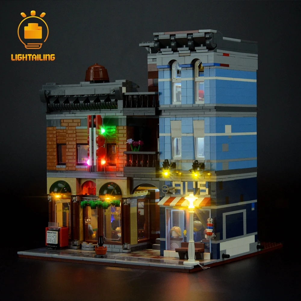Bloco de Construção Kit para Criador Compatível com 10246 Lightailing Light Cidade Rua Detetive Escritório Iluminação Conjunto 15011 Led up 14 Brinquedos e hobbies