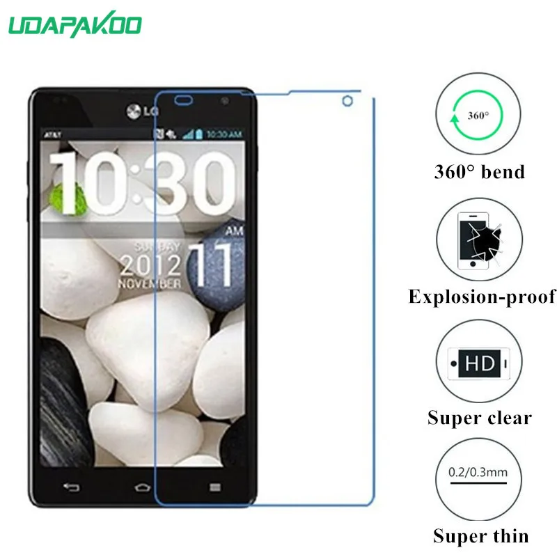 Udapakoo прозрачное закаленное(мягкое стекло) пленка для LG Optimus G E975 LS970 E973 E971 нано взрывозащищенное стекло протектор экрана
