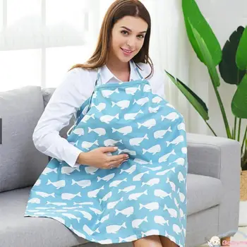 

Kidlove Pregnant Woman Cotton Breastfeeding Cover Shawl Gown for Outdoor