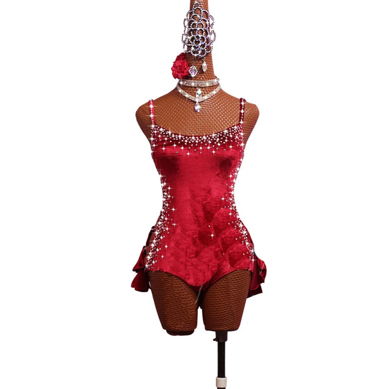 2018-Latin-Dance-Dresses-For-Women-S-L-Milk-Silk-Lace-Sexy-Salsa-Fringe-Skirt-Evening5