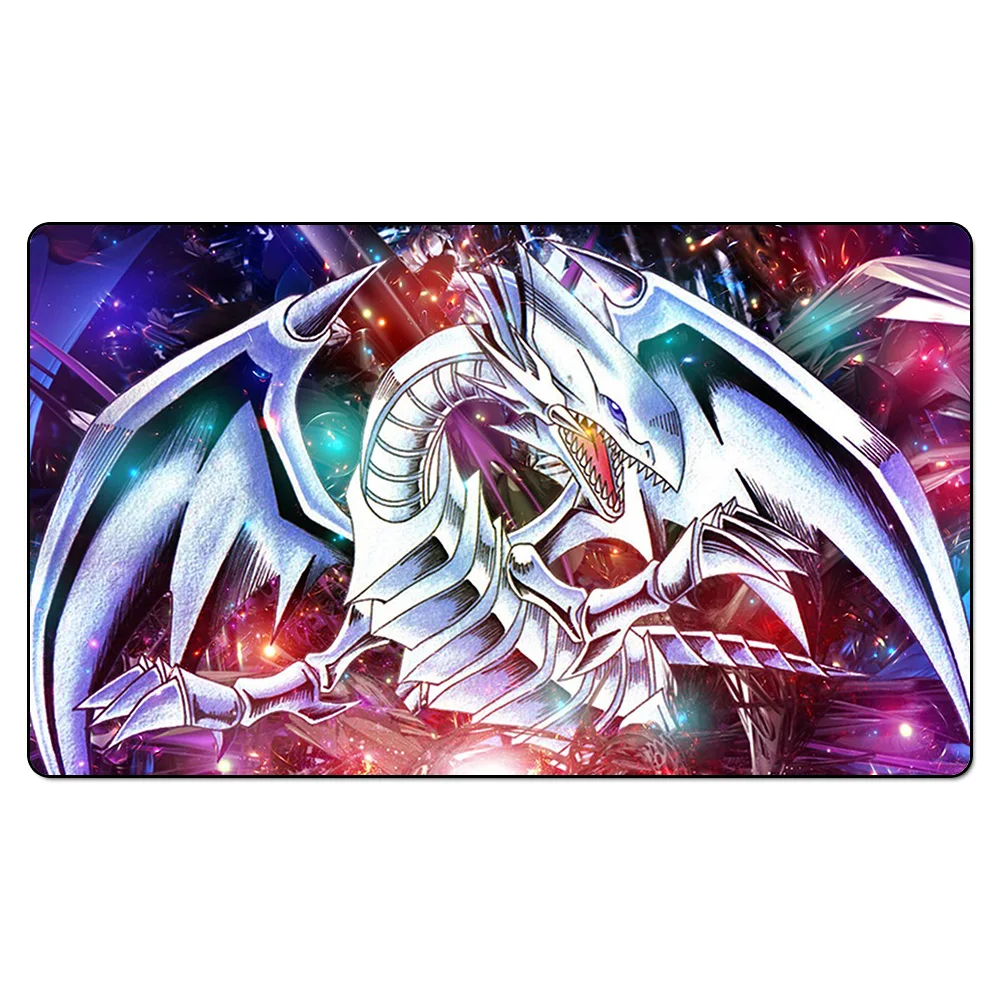 Vua Tro Choi Yu Gi Oh Playmat) Board Games Playmats, YGO Cards Play Mat, Custom Games Design Playmat with Free Bag - Цвет: Blue Eyes White Drag