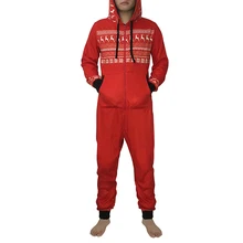 Мужской комбинезон Рождественский с принтом снежинки, повседневный комбинезон на молнии с капюшоном, штаны, мужской спортивный костюм, pantalon homme pantalon Hombre